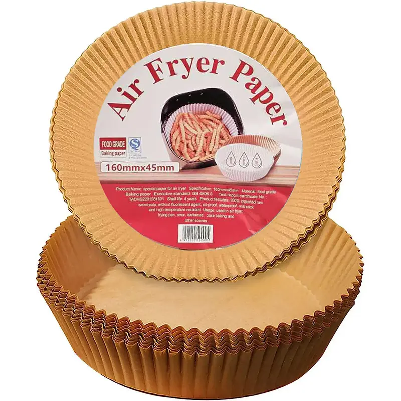(net) Air Fryer Liners Disposable Paper 50 Pcs