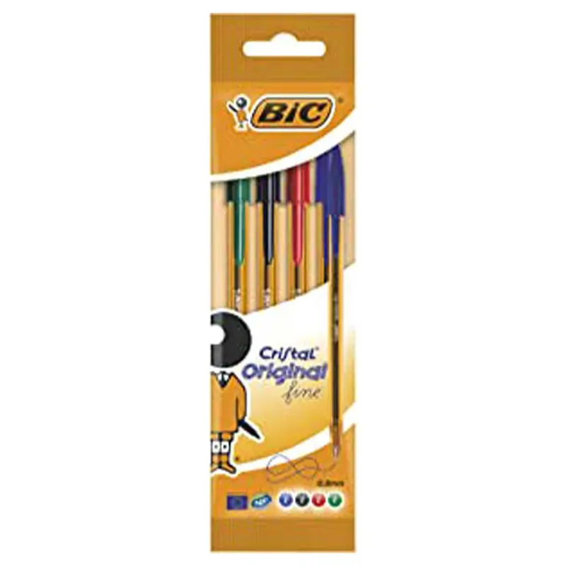 (NET) Bic Cristal Fine Ballpoint Pen / 4 Colors