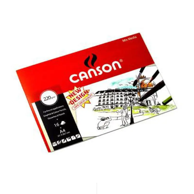 (NET) Canson Drawing Pad 220g / A4 -16 Sheets