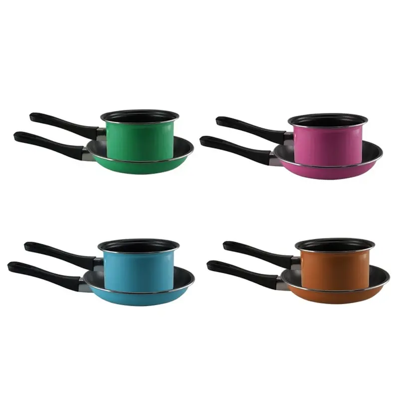 (net) Fry pan 20 cm with Milk Pan 14 cm 2 pcsBlue