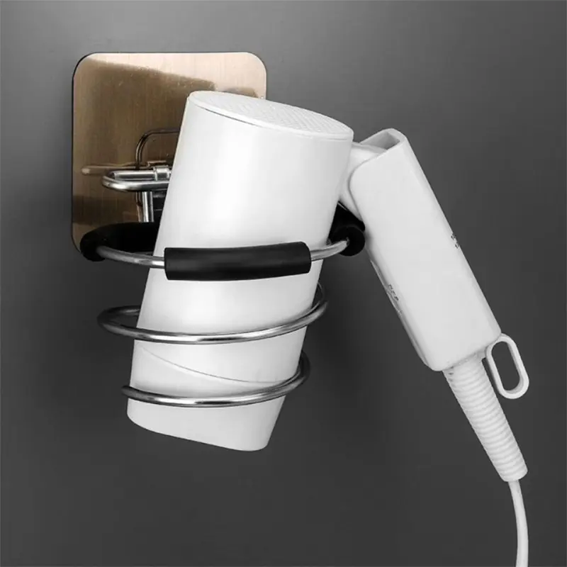 (net) Hair Dryer Holder Rack Styling Storage Straighteners Organizer Hairdryer Stainless Steel Stand Bracket/ 23FK021A