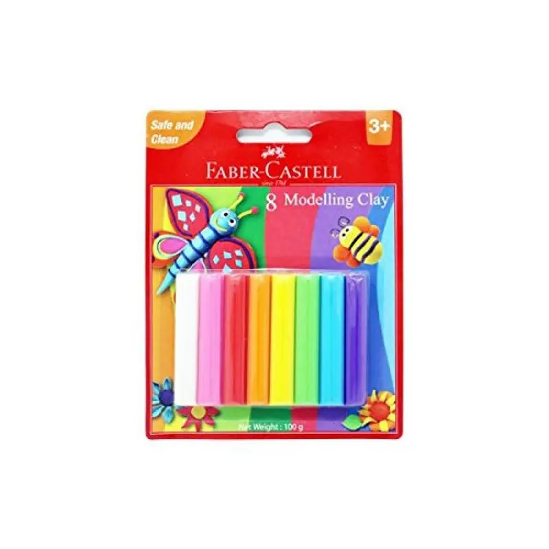 (NET) Faber Castell 8 Modeling Clay 100g Blister / 08915