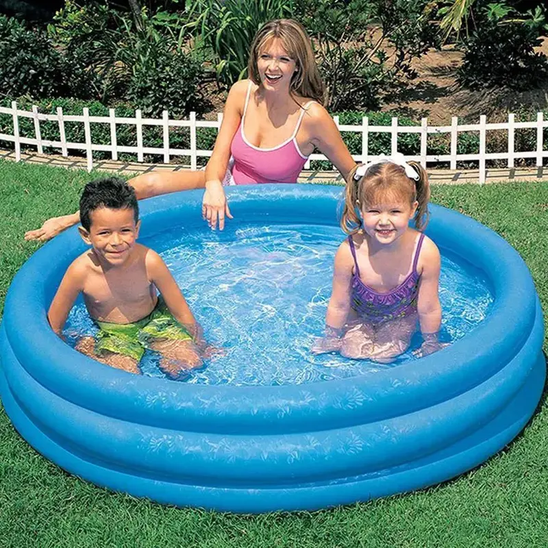 (NET) Intex 58426NP  Inflatable 3 Ring Swimming Paddling Play Pool