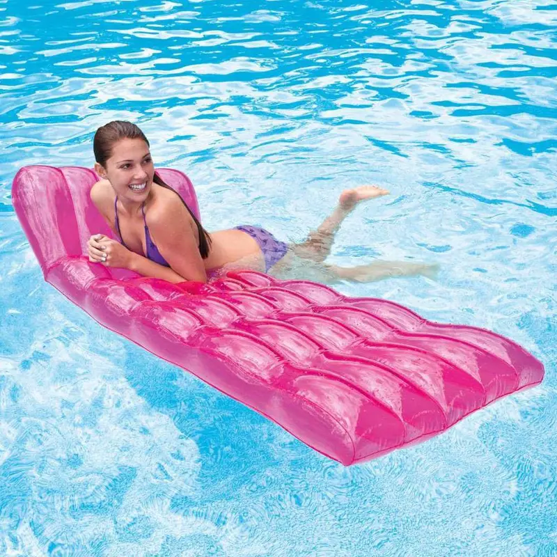 (NET) INTEX Colour Splash Pool Inflatable Lounger Intex 1.91m x 0.81m 58876Fuchsia