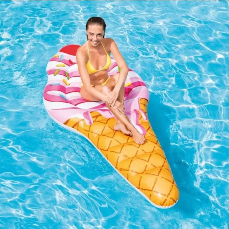 (NET) Intex 58762EU Realistic Print Mattress Ice-Cream Lilo, Multi-Colour, 2.24 x 1.07 m