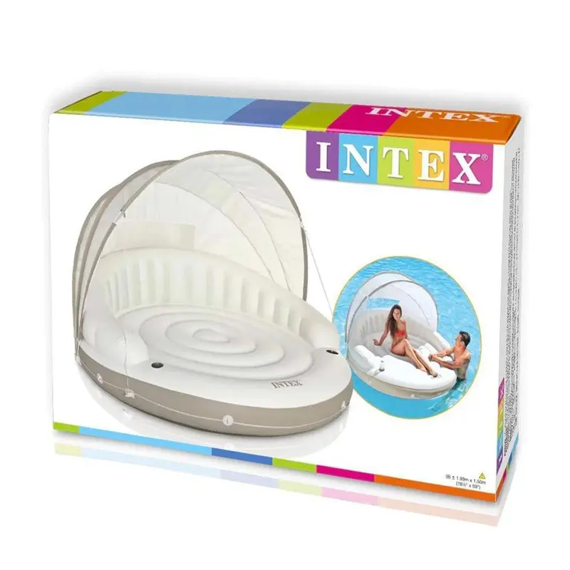 (NET) Intex  Inflatable Canopy Island Sun Shelter Floating