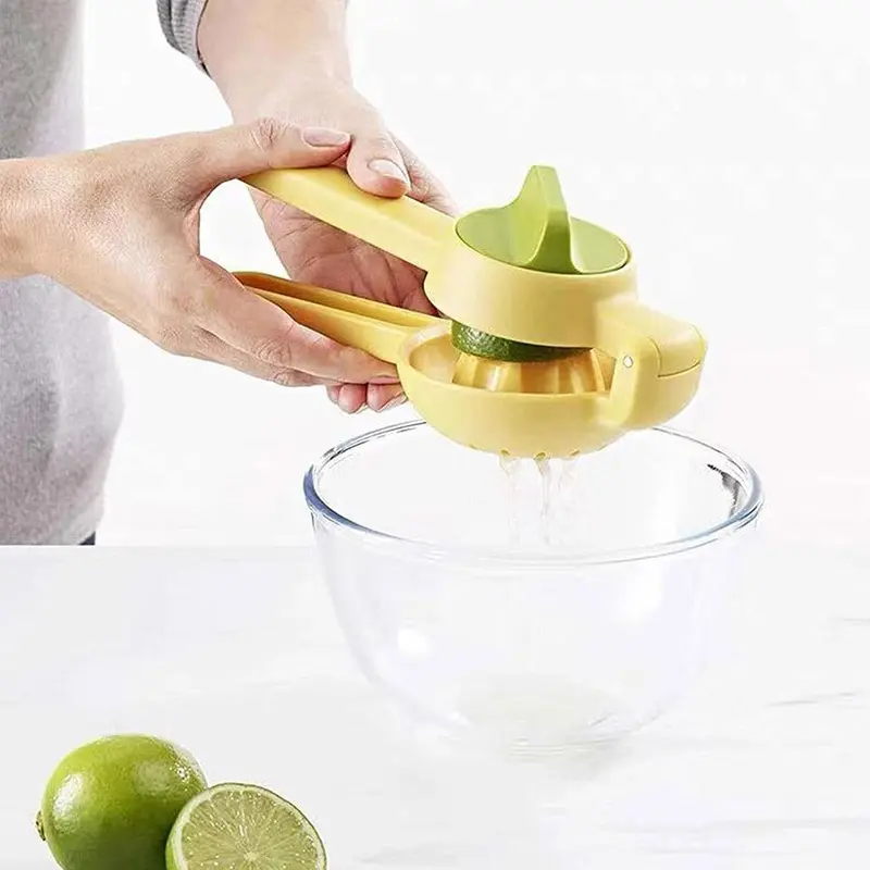 (Net) Lemon Lime Squeezer Hand Juicer Lemon Squeezer Easy Extraction Manual Citrus Juicer / 20171Yellow & Green