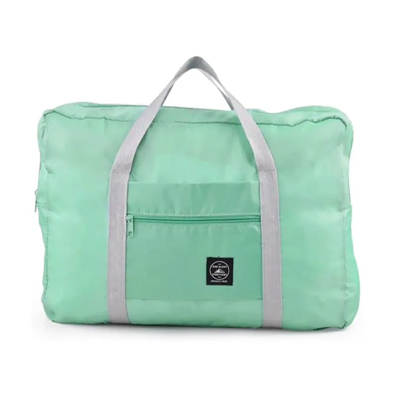 (net) New Nylon Foldable Travel Bag Unisex Large Capacity Luggage BagAqua