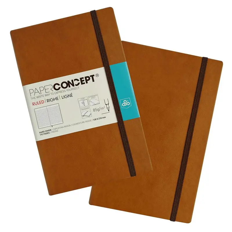 (NET) OPP Paperconcept Executive Notebook PU Hard Cover lined / 1321 cm