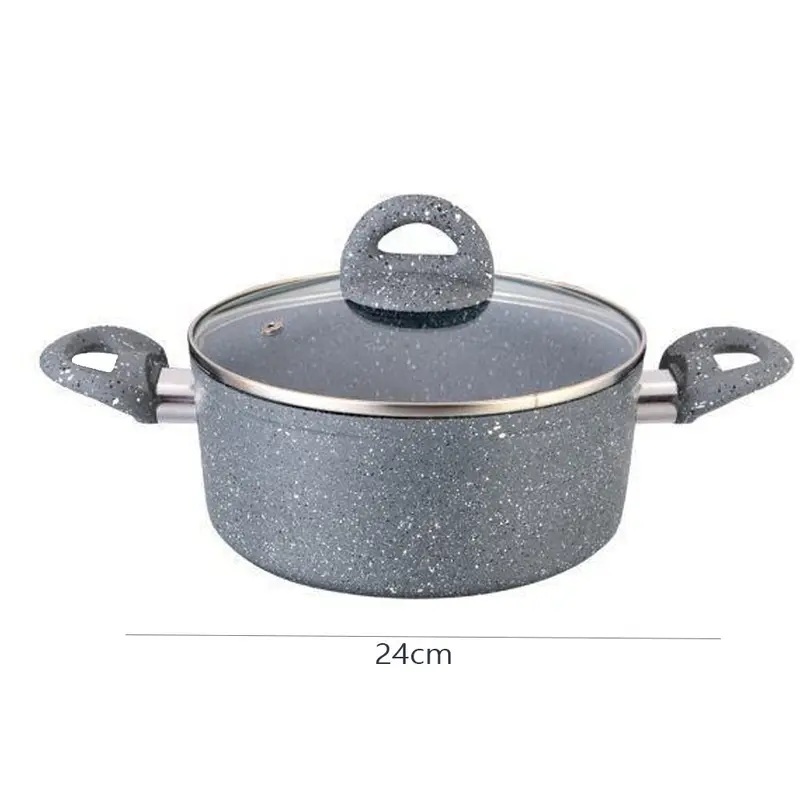 (Net) Stewpot Granite With Lid 24 cmGrey