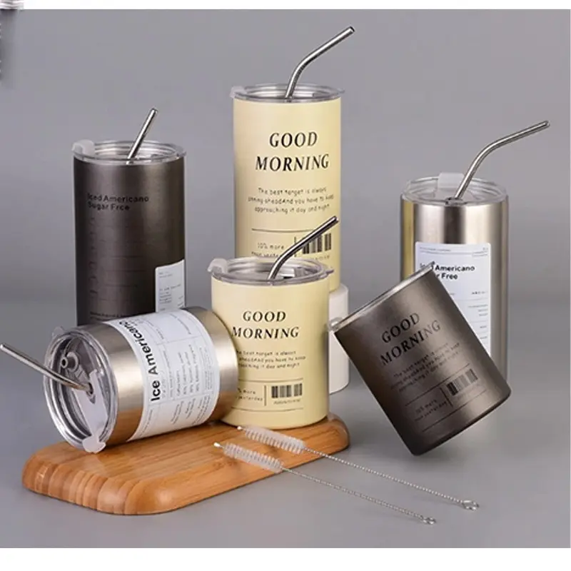 (NET) Thermos Cup Stainless Steel  350MLSilver