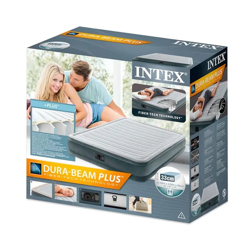 (NET)Intex Queen Dura Beam Mid Rise Airbed