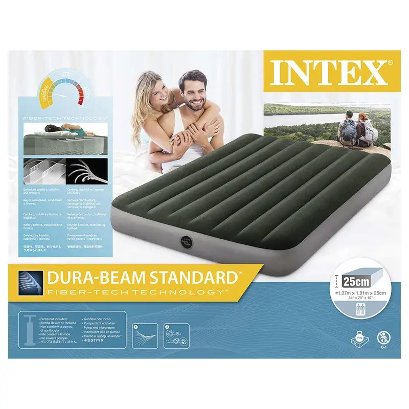 (NET)Intex Twin Dura Beam Prestige Downy Airbed With Fiber Tech / 1.37m x 1.91m x 25cm