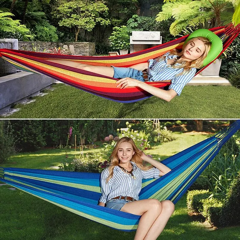 **NET**Hammock Portable Camping Hanging Outdoor Swing 200 x 150 cm / 22FK004Blue& green