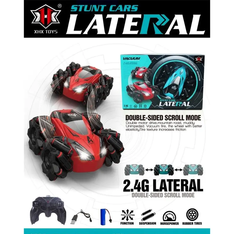 2.4G High-Speed Drift RC Car with 360-Degree Rotation and Spray FunctionRed