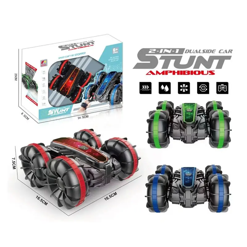 2.4GHz Double Side Racing RC Car - 360 Rotation & Water Road ModeRed