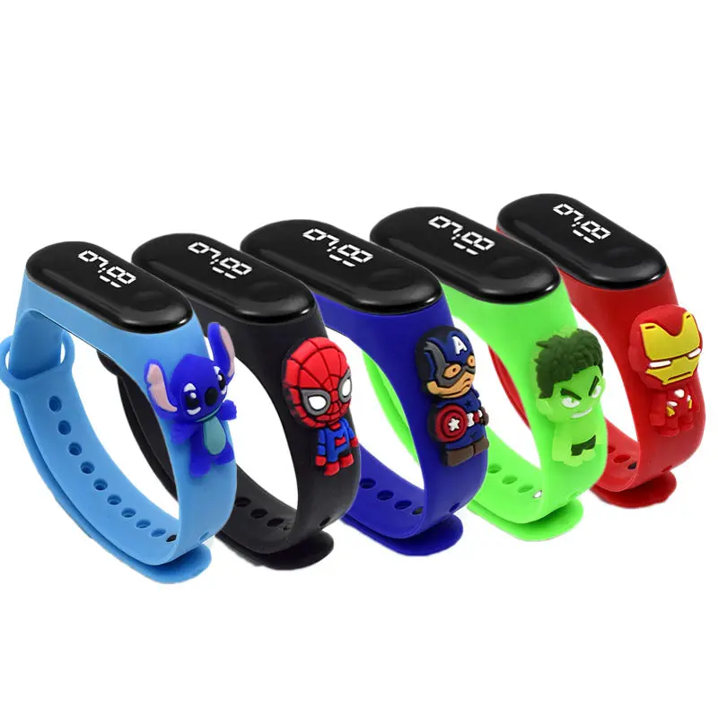 **NET** Kids Electronic LED Watch Bracelet Cartoon Children Plastic Waterproof Watch KC22-259 / KC22-260Hello Kitty
