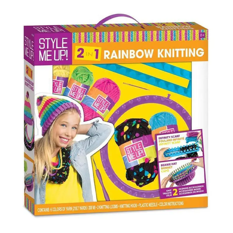 2 in 1 Rainbow Knitting