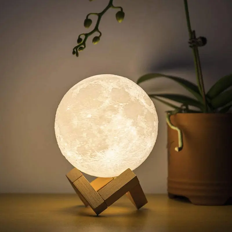 3D Moon Lamp Touch Control Colors