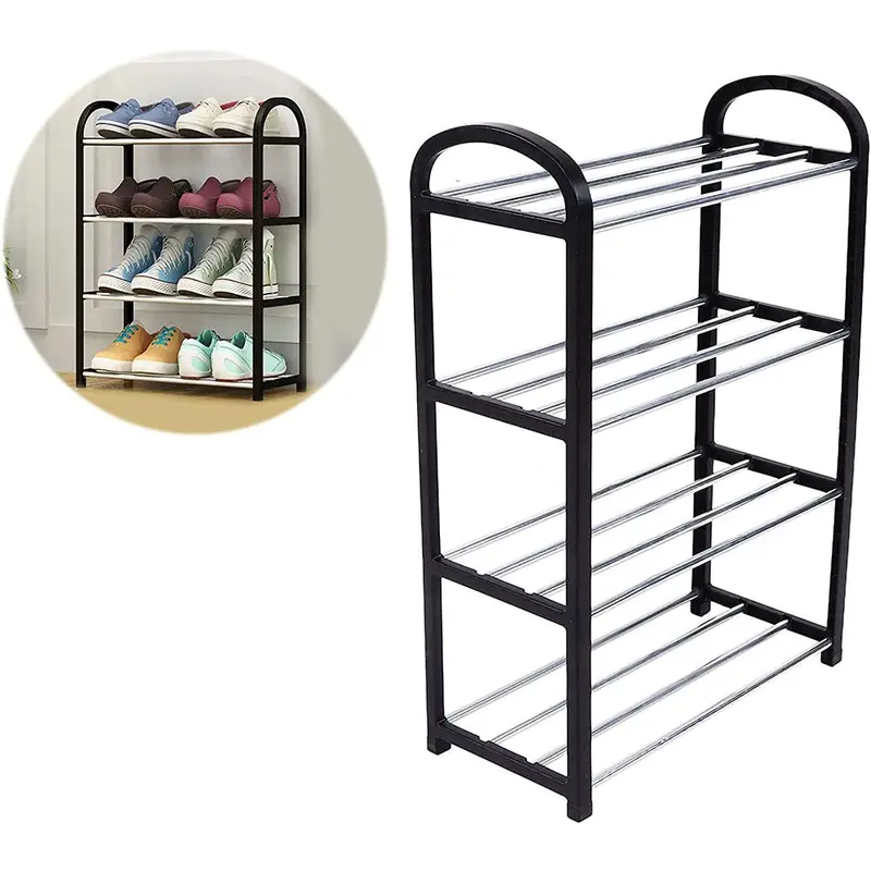 4 Layer Shoe Stand Stackable Shoe Rack Organizer Storage Stand  / 22FK191Blue