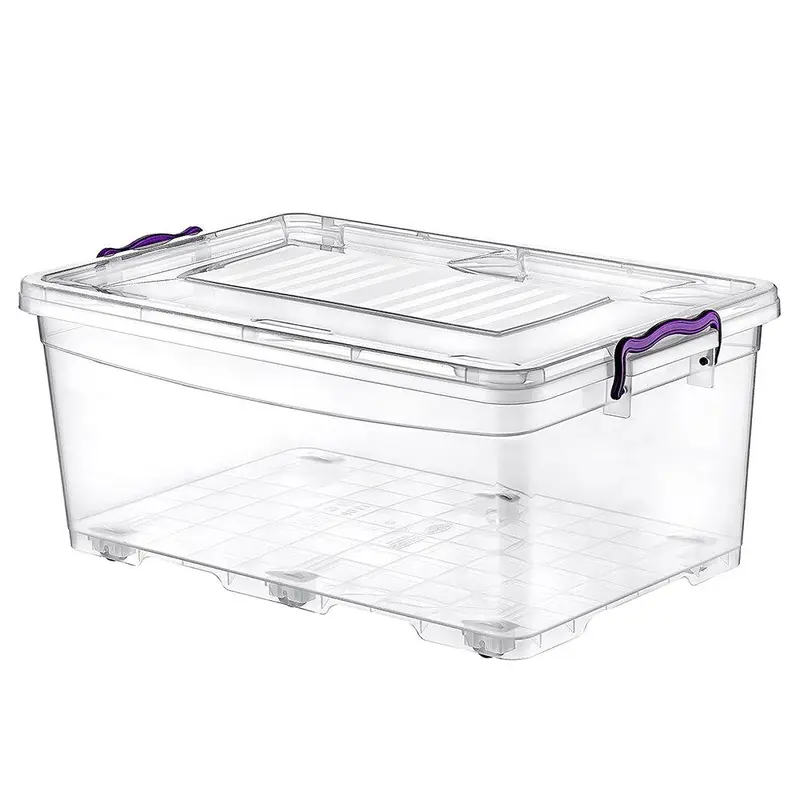 Asude Wheeled Rectangle Storage Box 80 L