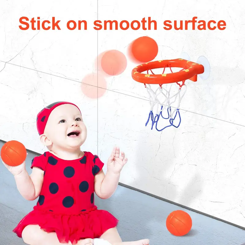 Bath Toys Bathtub Basketball Hoop Balls