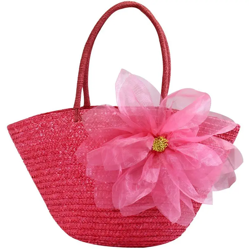 Beach Bag with a flowerWatermelon