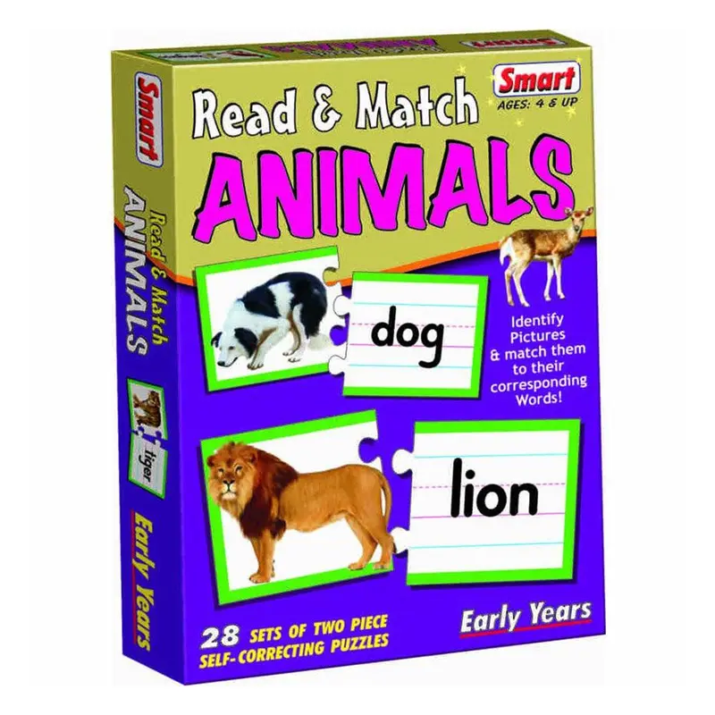 Smart Read And Match Animals