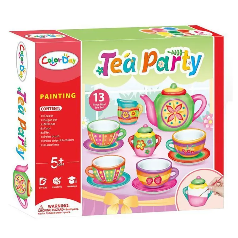Tea Party Porcelain Painting 13 Pcs