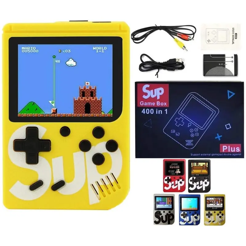Sub Hand game Box 400 in 1 games with USB charger / 50353Yellow