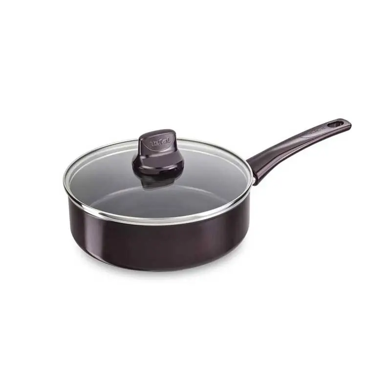 Tefal Dark Ruby Sautepan 24cm   Aluminum Lid / C4023212