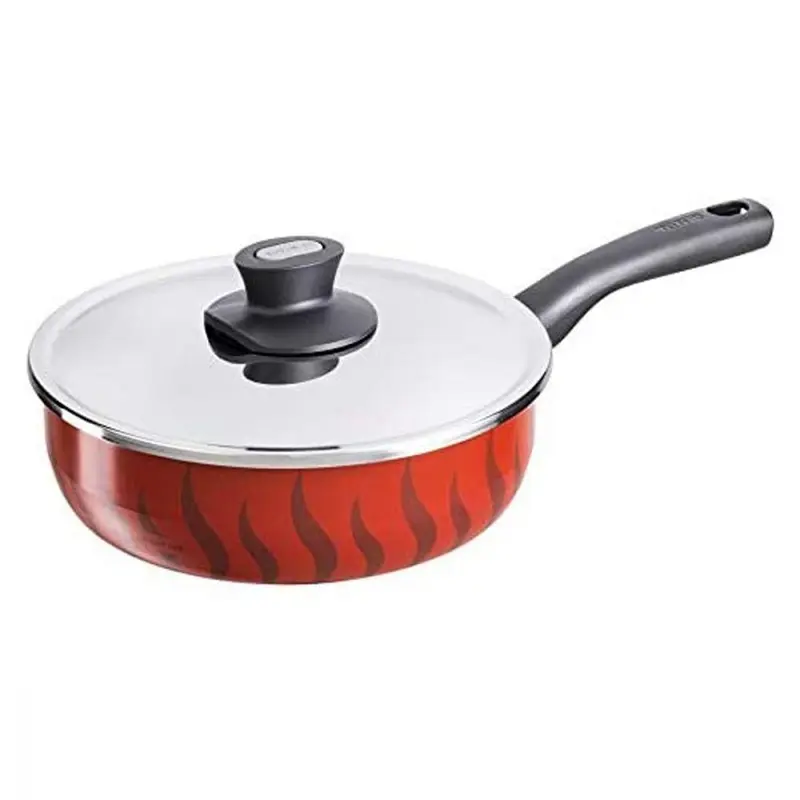 Tefal New Tempo Flame Sautepan 24 cm   Stainless Steel Lid / C5483283