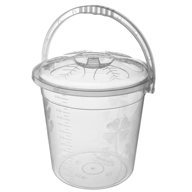 Transparent Water Bucket With Cover 20 Lt