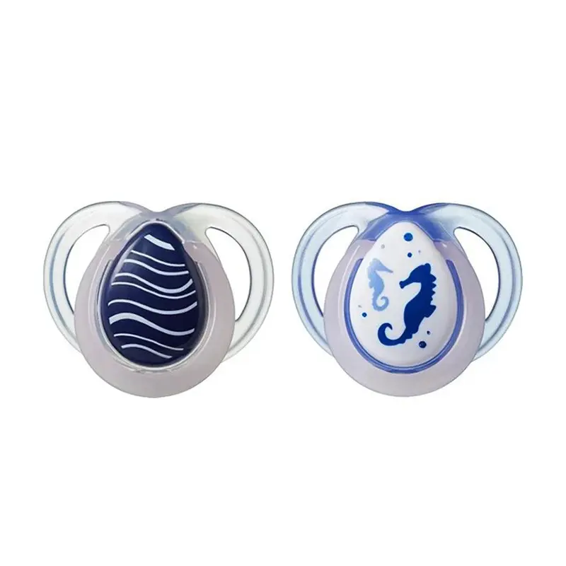 Tommee Tippee Set of Night Time Soothers Silicone Pacifier 0-6 m / 333612Seahorse