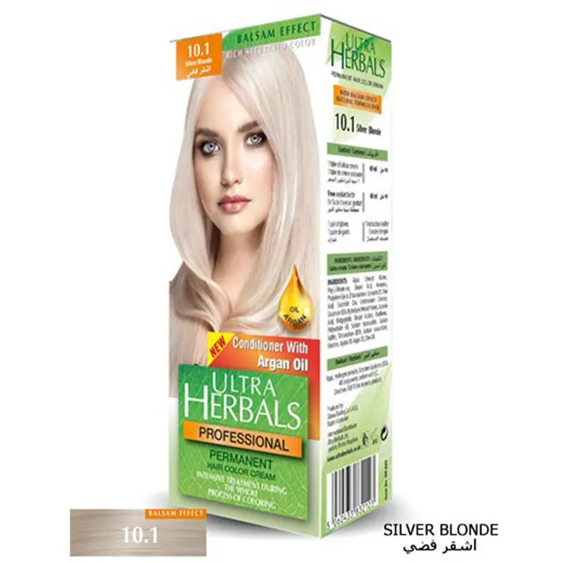 Ultra Herbals Professional Hair Color Cream 10.1 Sliver Blonde