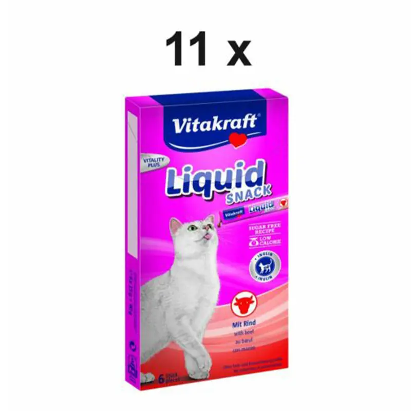 Vitakraft Cat Liquid Snack-Beef & Unulin / 90g