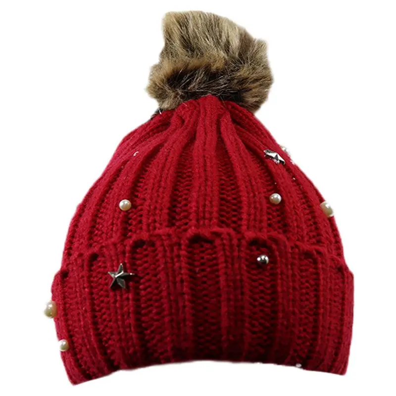 Women Winter Decorated Wool Hat / N-517