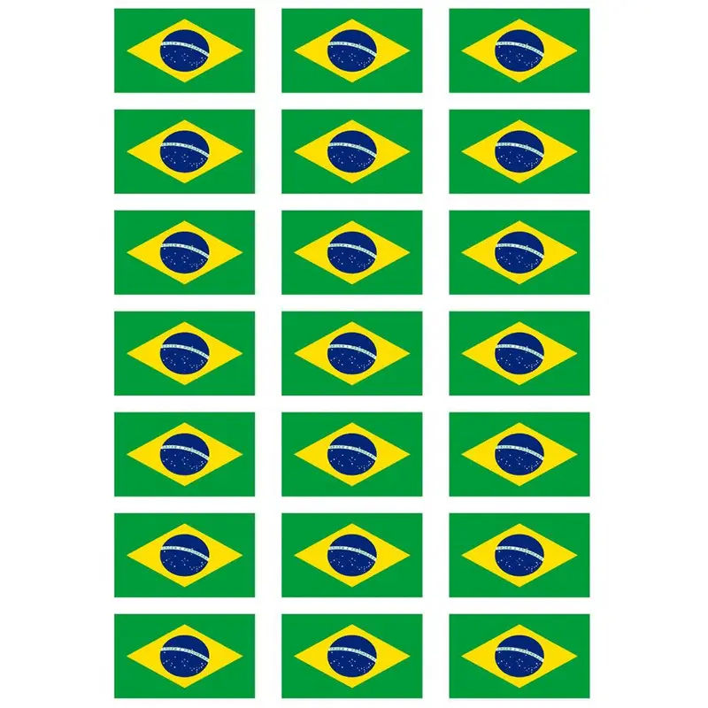 World Cup Brazil Team Sticker 4 x 6 cm ( 21 pcs)
