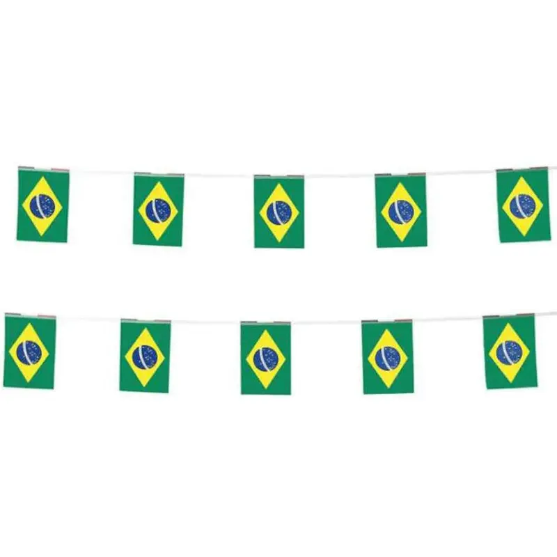 World Cup String Flag Banner Mini National Country World Flags - SmallBrazil