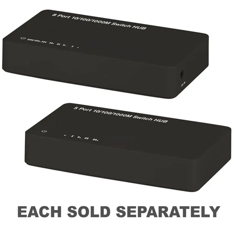 10/100/1000Mbps Switch Hub with Power Supply Unit5 Ports