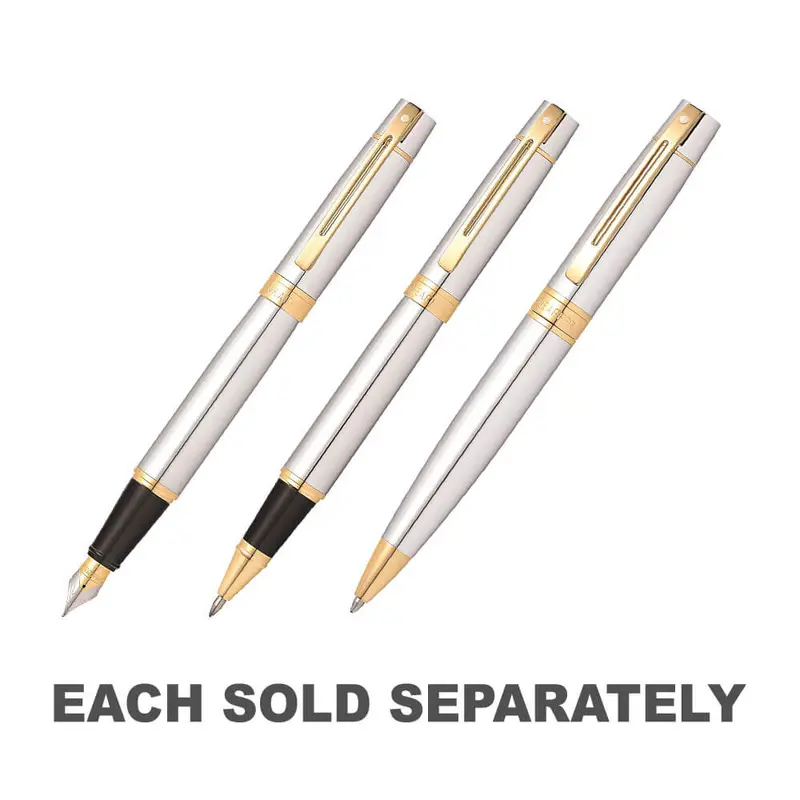 300 Chrome/Gold Trim PenBallpoint