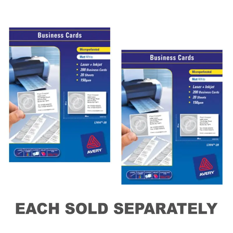 Avery Laser Business Cards White A4100pk