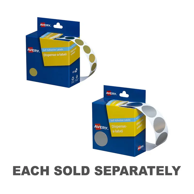 Avery Self-Adhesive Dot Labels 24mm (250pcs)Gold
