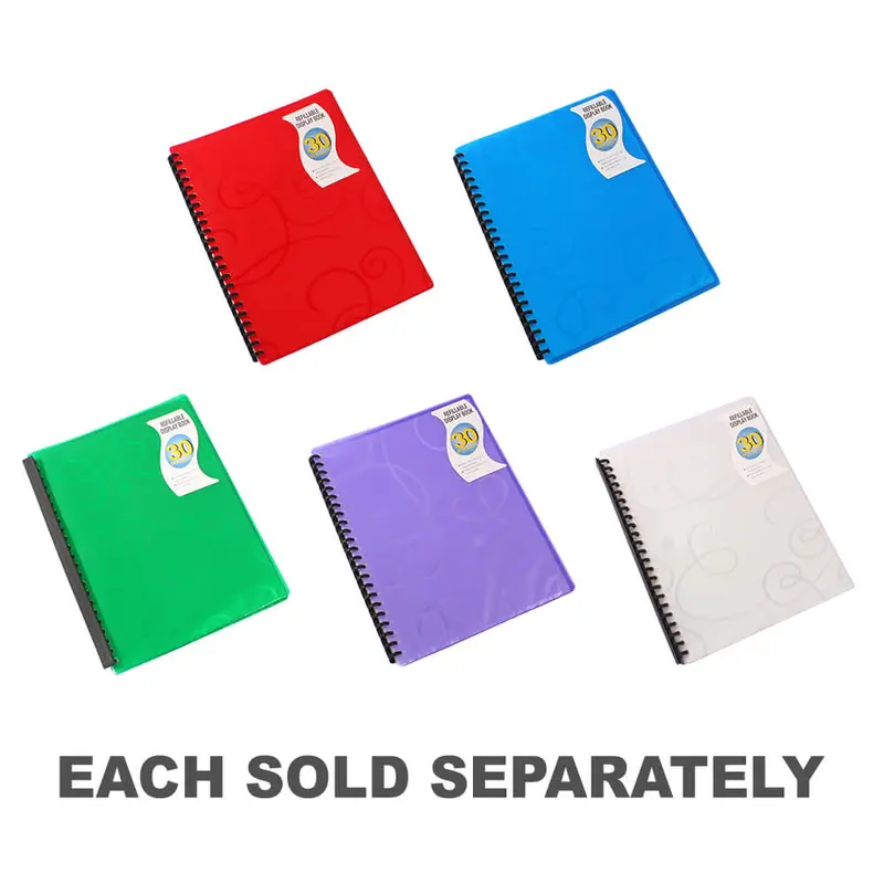Beautone Jewel Twin Display Book 30 pocket (A4)Blue