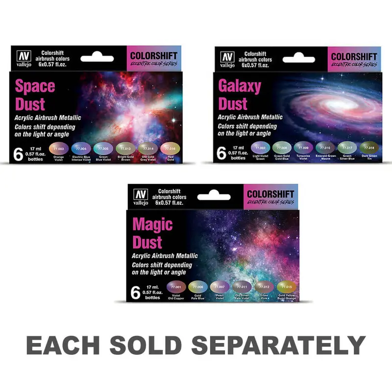 The Shifters Acrylic Airbrush Paint 6 ColoursGalaxy Dust