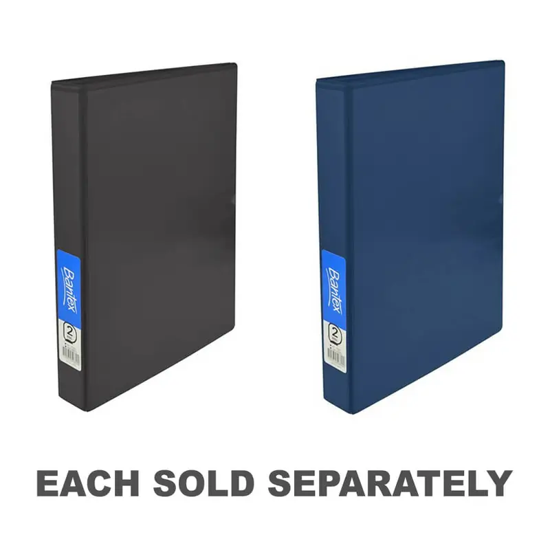 Bantex 2 D-ring Insert Binder 25mm (A4)Black
