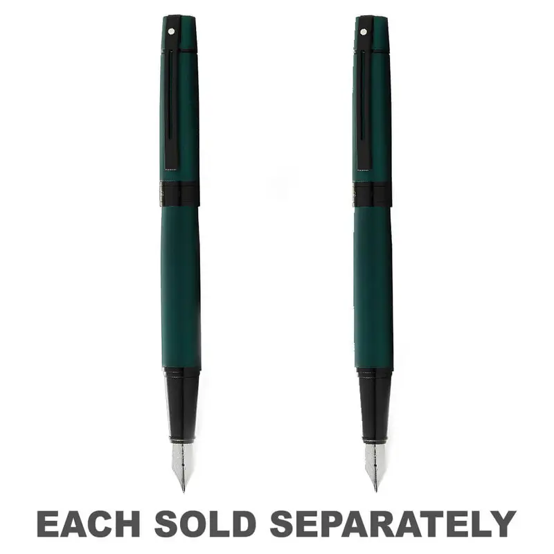 Sheaffer 300 Fountain Pen w/ Black Trim (Matte Green)Med.