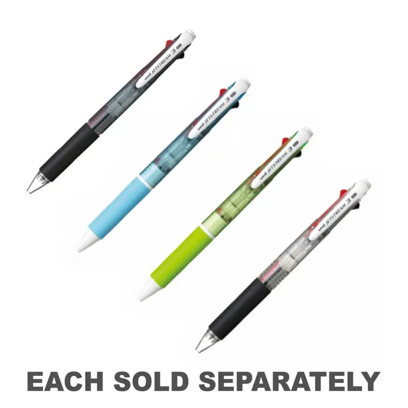 Uni Jetstream 3 Colour Retractable Rollerball 0.7mmL/Blue