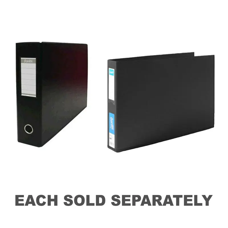 Bantex A3 Oblong Insert Binder 38mm (Black)2D-Ring