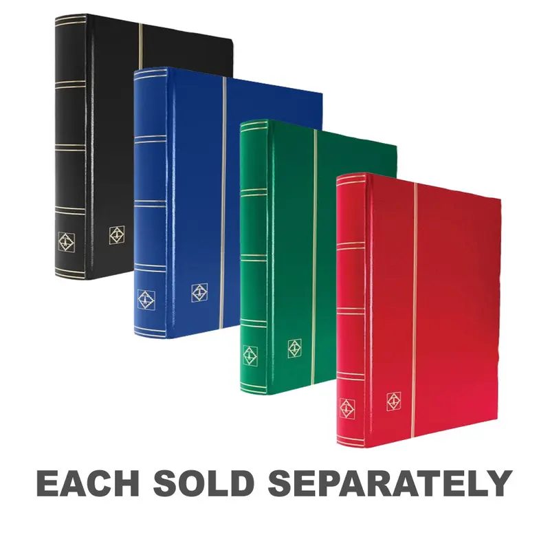 Basic Non-Padded A4 Stockbook with 64 Black PagesBlack
